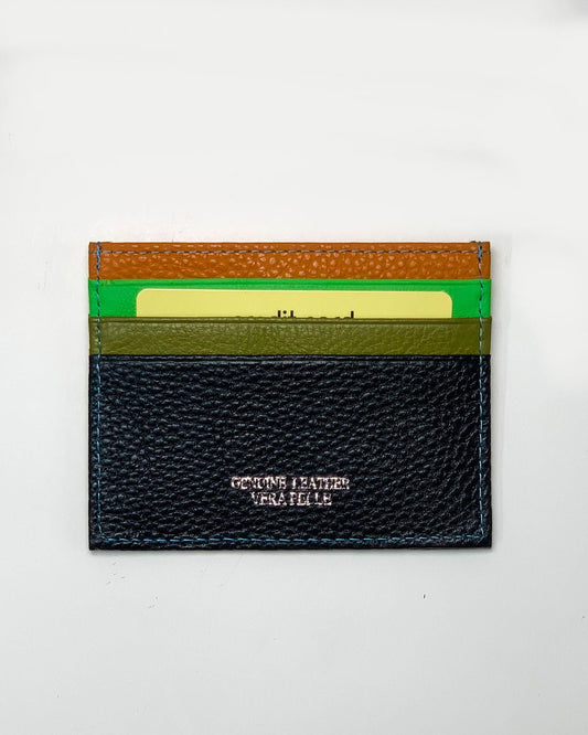 Porta carte Giove uomo in pelle Nero multicolore - Alidiluna