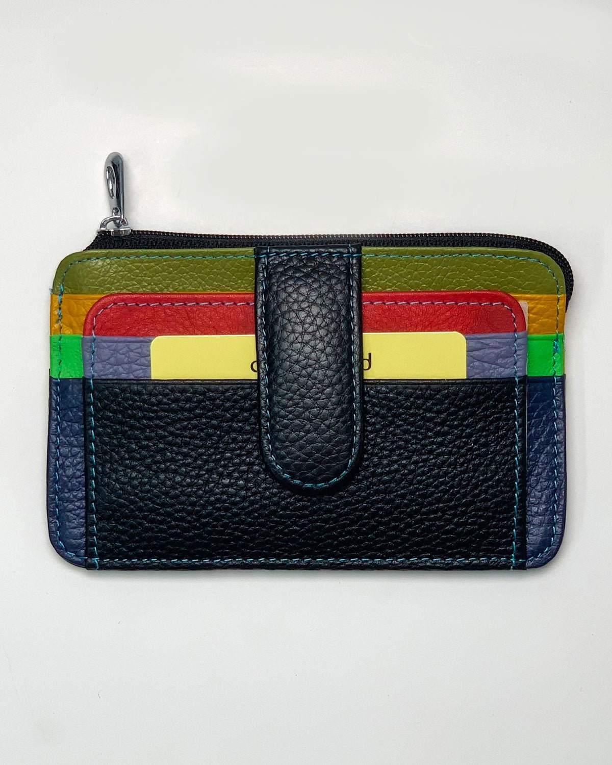 Porta carte portamonete Zeus uomo in pelle Nero multicolore - Alidiluna