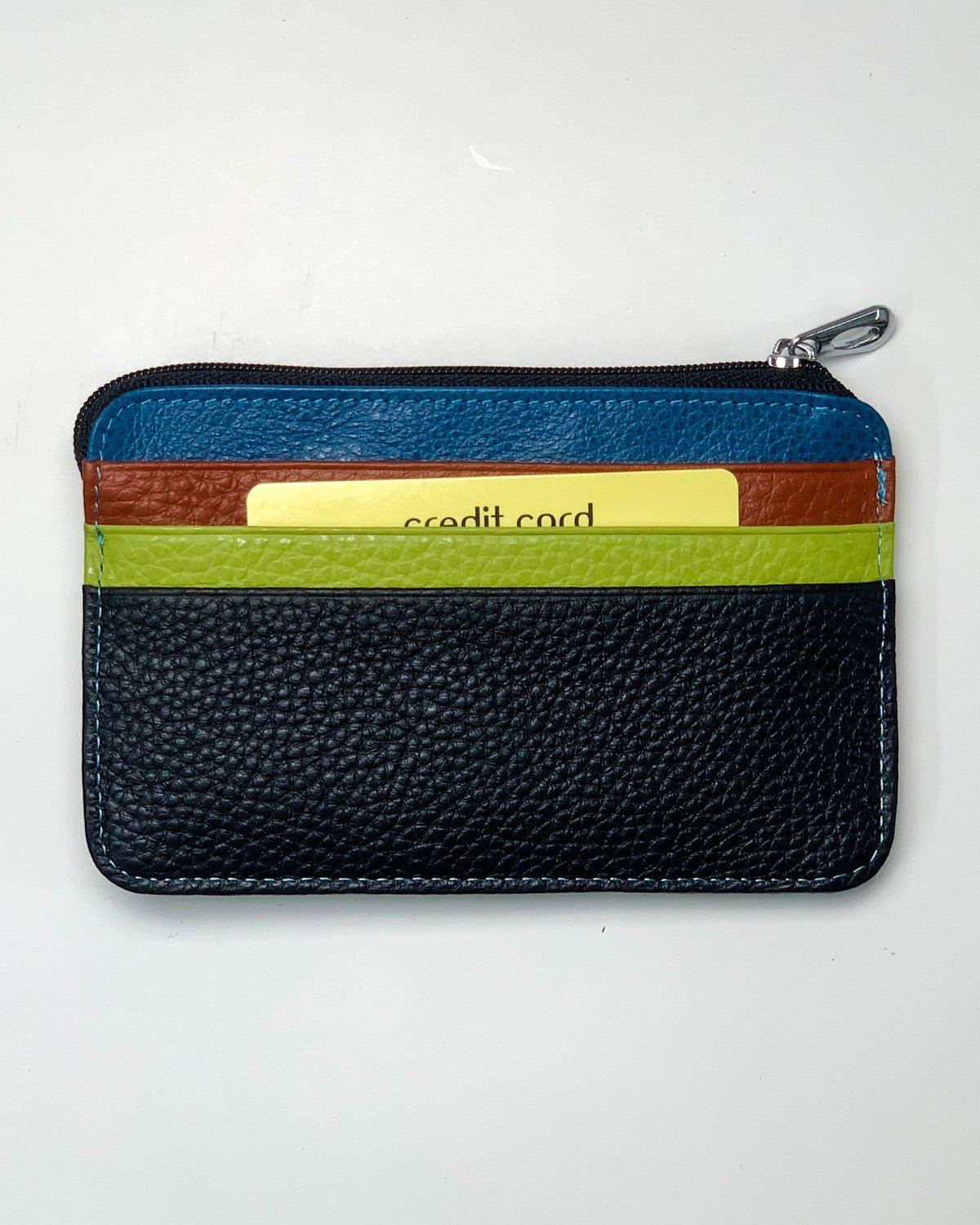 Porta carte portamonete Zeus uomo in pelle Nero multicolore - Alidiluna