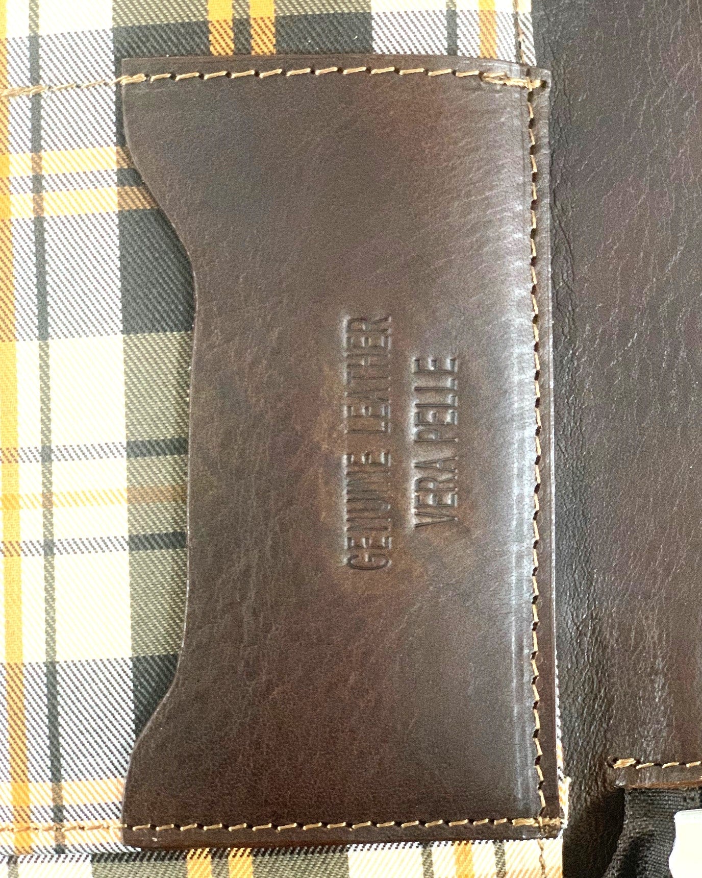 Portadocumenti in pelle caffè - Alidiluna