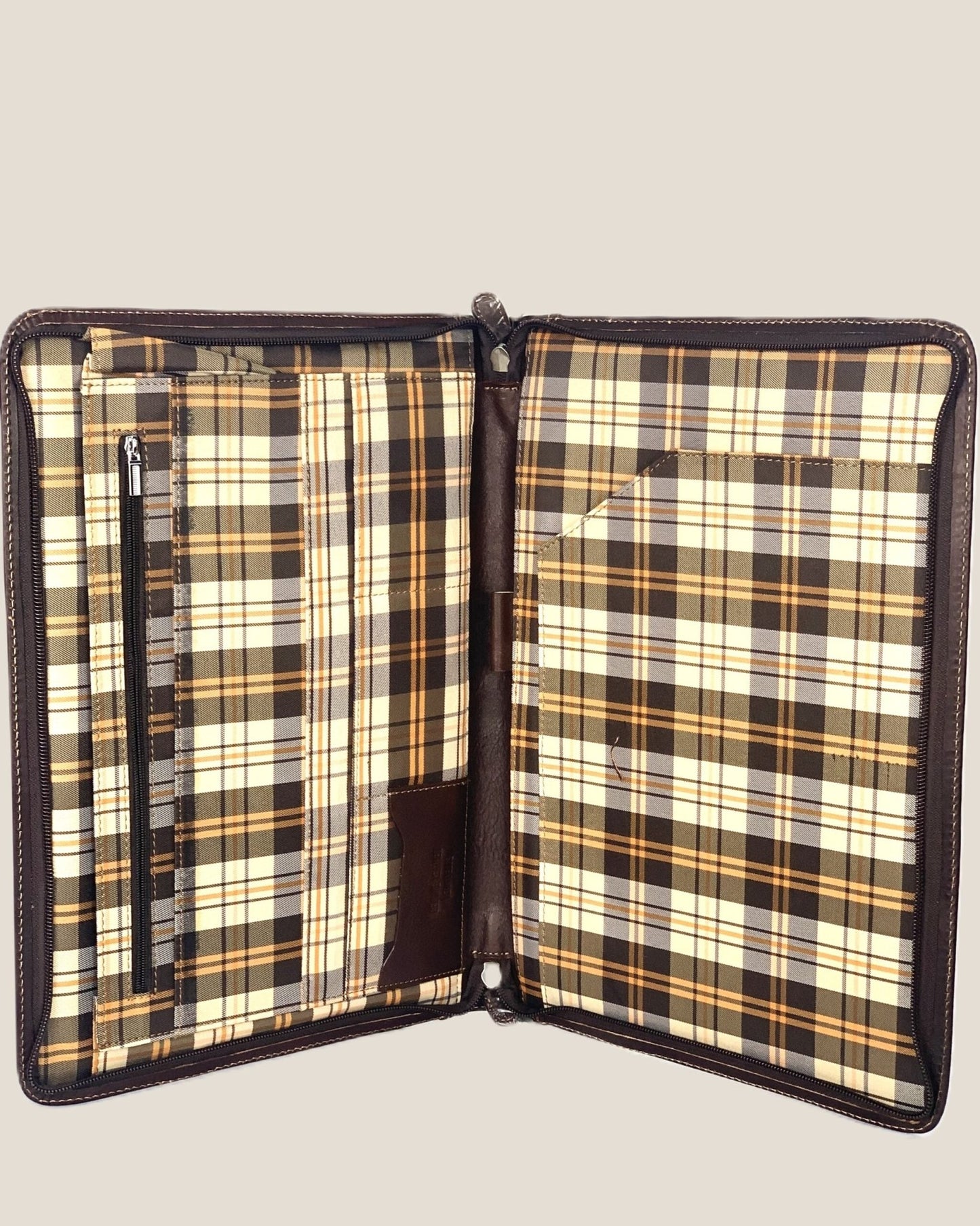 Portadocumenti in pelle caffè - Alidiluna