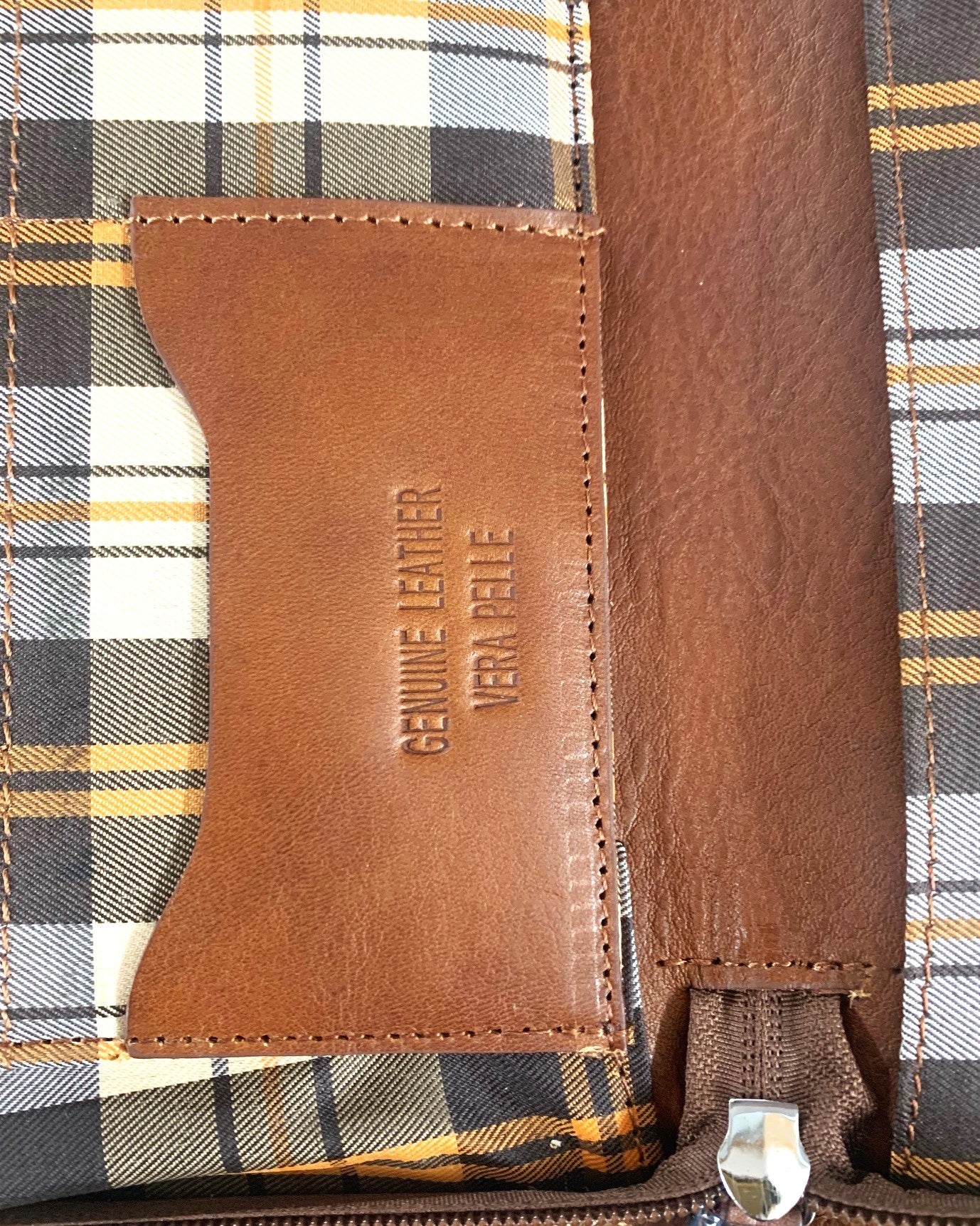 Portadocumenti in pelle marrone - Alidiluna