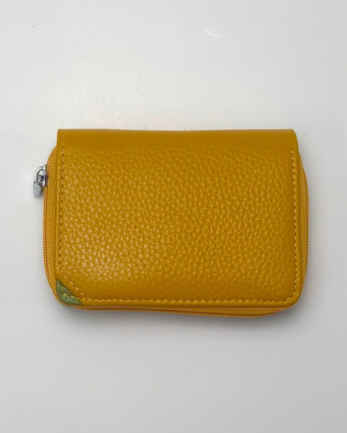 Portafoglio Portamonete Porta Carte donna Afrodite in vera pelle artigianale Giallo - Alidiluna