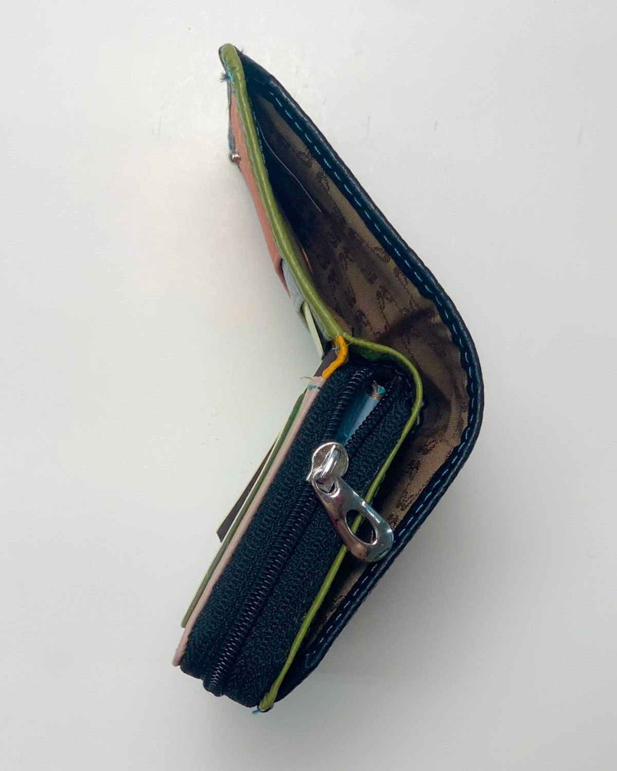 Portafoglio Portamonete Porta Carte donna Afrodite in vera pelle artigianale Nero - Alidiluna