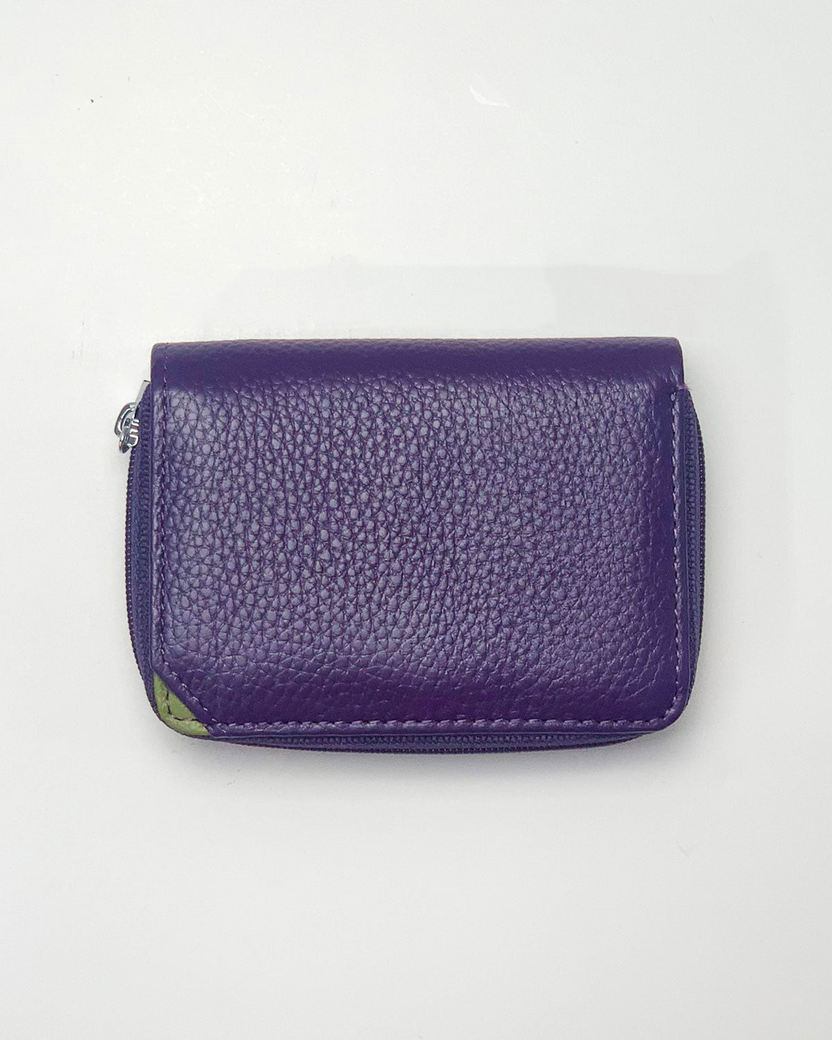 Portafoglio Portamonete Porta Carte donna Afrodite in vera pelle artigianale Viola - Alidiluna