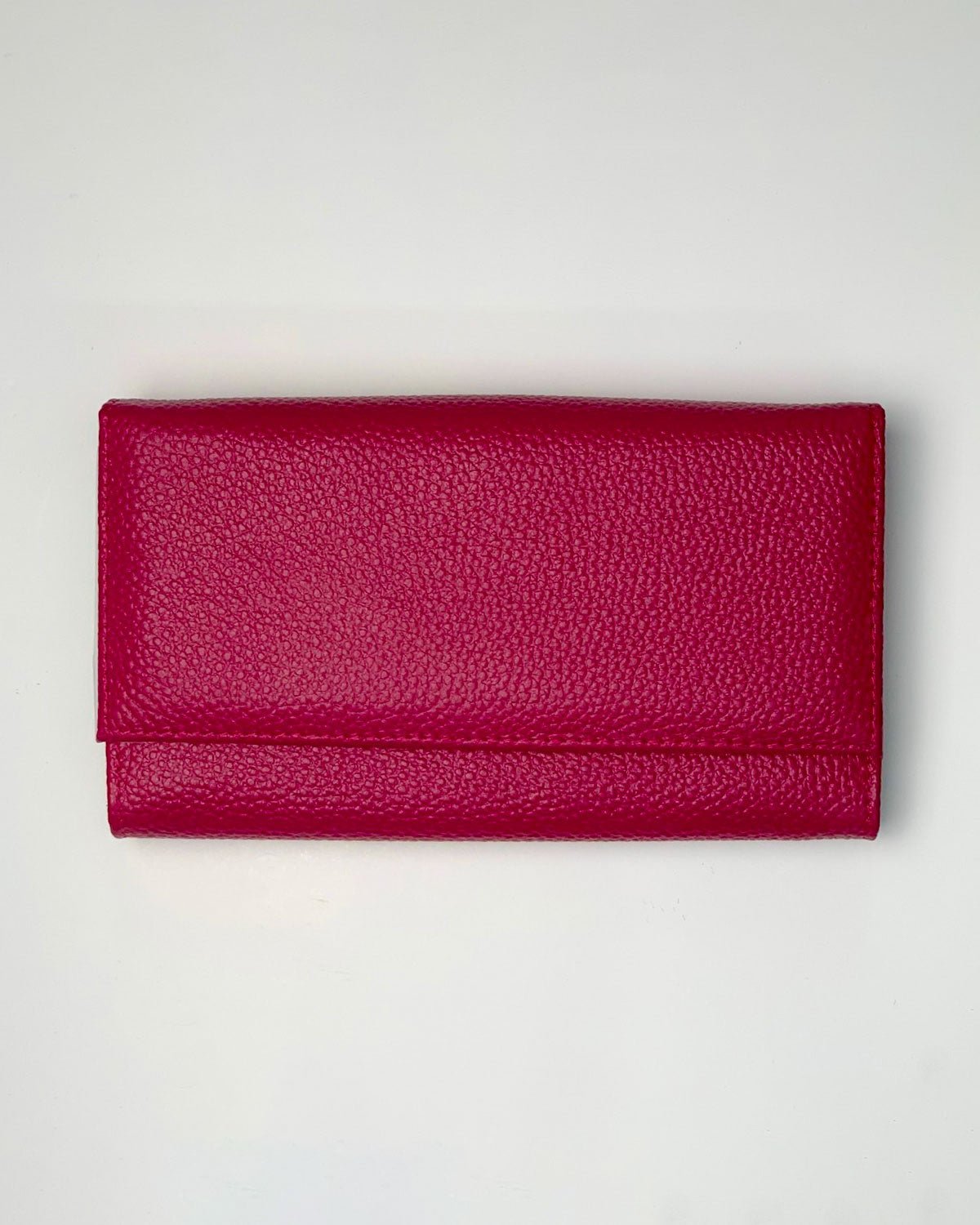 Portafoglio Portamonete Porta Carte donna Athena in vera pelle artigianale Ciclamino - Alidiluna