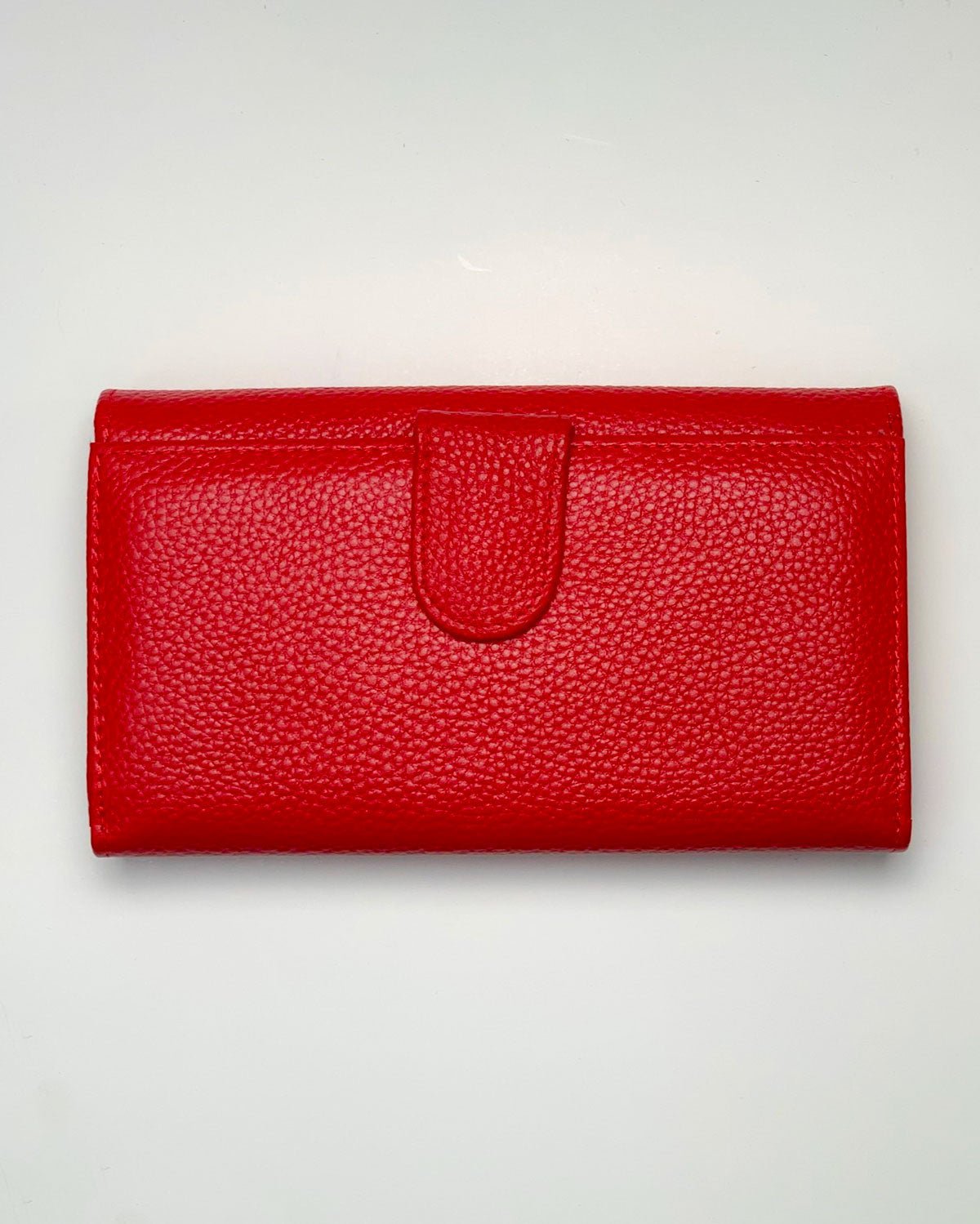 Portafoglio Portamonete Porta Carte donna Athena in vera pelle artigianale Rosso - Alidiluna