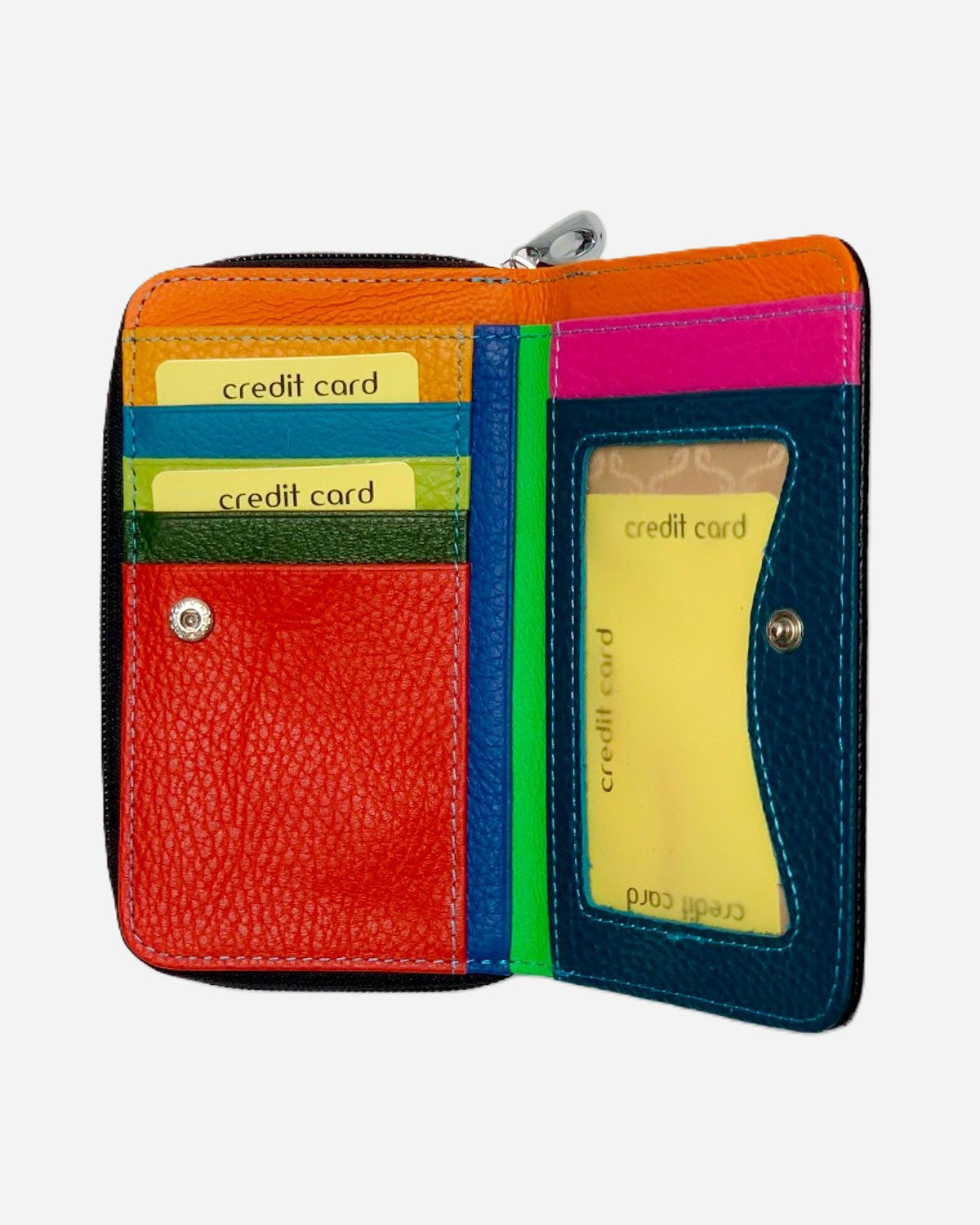 Demetra Women's Genuine Leather Handcrafted Wallet, Coin Purse, Card Holder, Black