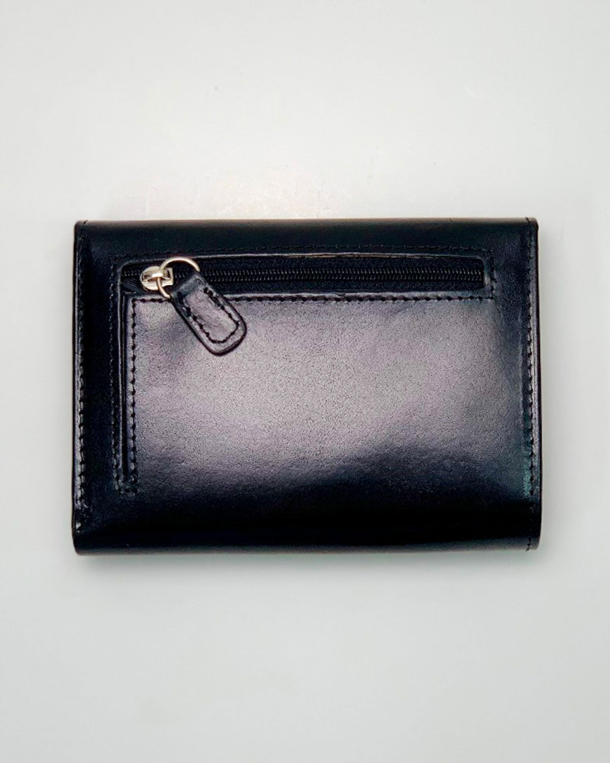 Portafoglio Portamonete Porta Carte donna Era in vera pelle artigianale Nero - Alidiluna