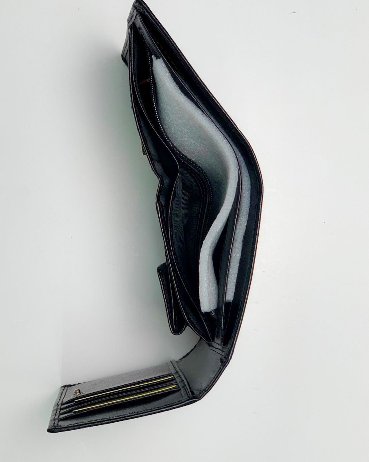 Portafoglio Portamonete Porta Carte donna Era in vera pelle artigianale Nero - Alidiluna