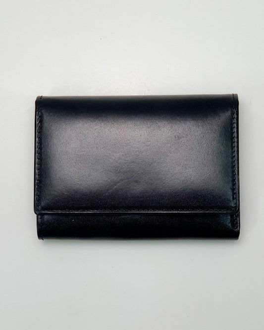 Portafoglio Portamonete Porta Carte donna Era in vera pelle artigianale Nero - Alidiluna