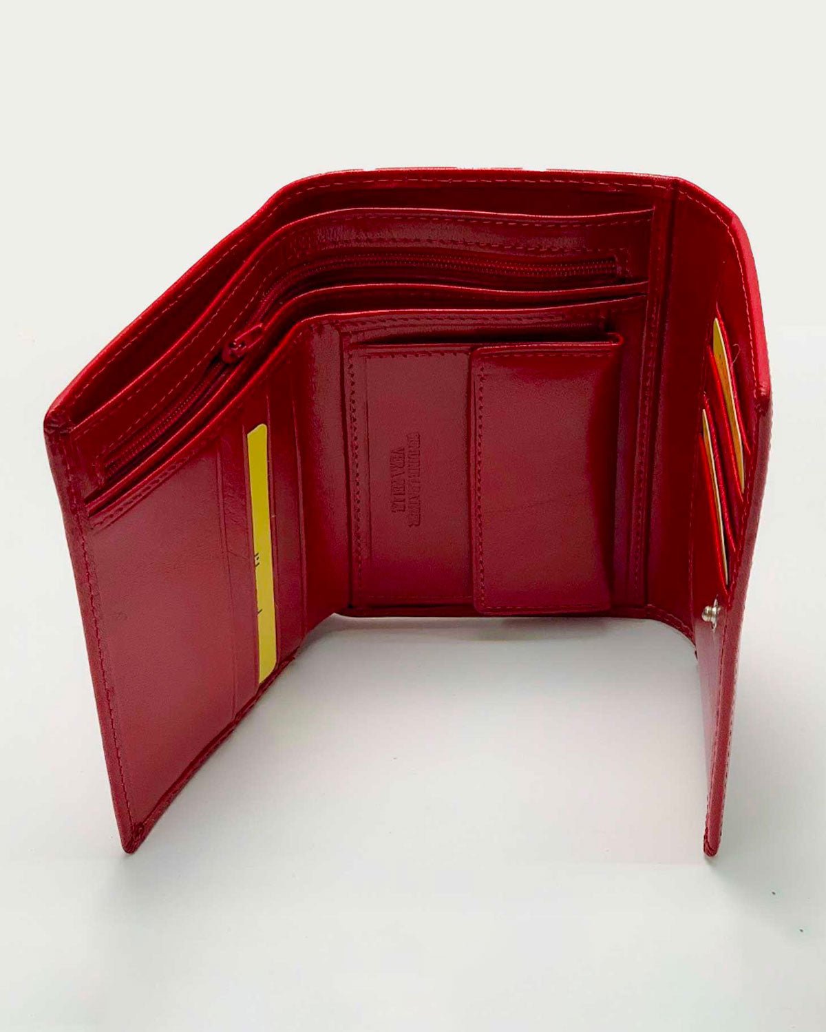 Portafoglio Portamonete Porta Carte donna Era in vera pelle artigianale Rosso - Alidiluna