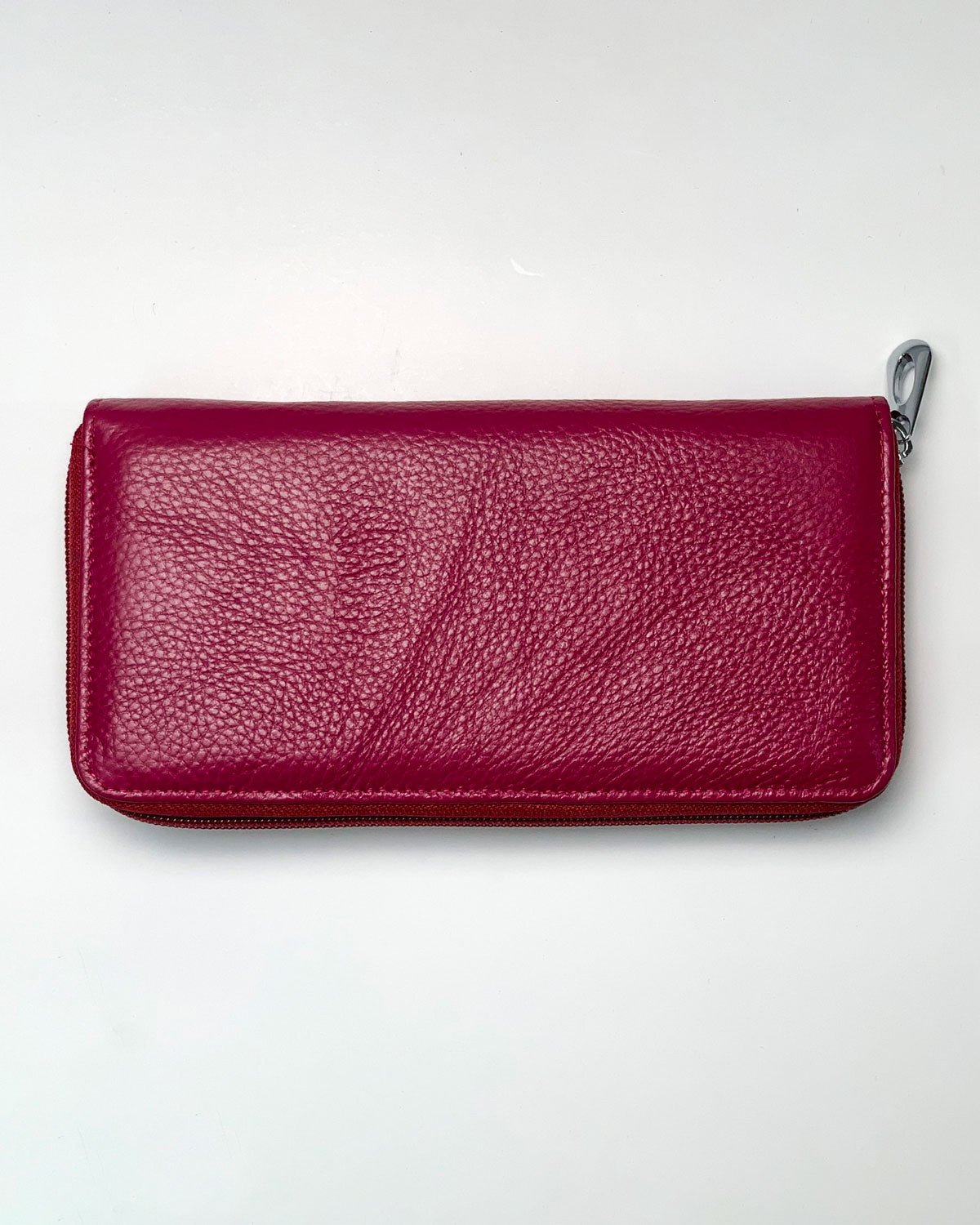 Portafoglio Portamonete Porta Carte donna Giunone in vera pelle artigianale Ciclamino - Alidiluna