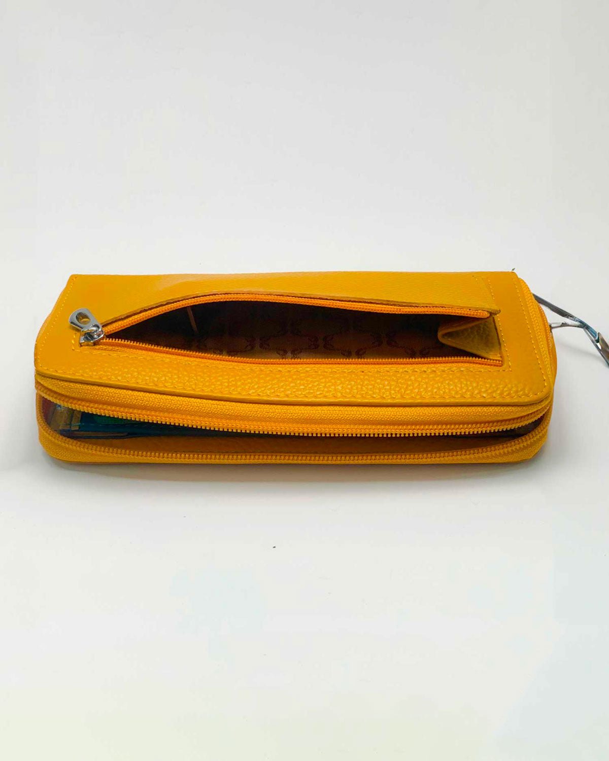 Portafoglio Portamonete Porta Carte donna Giunone in vera pelle artigianale Giallo - Alidiluna