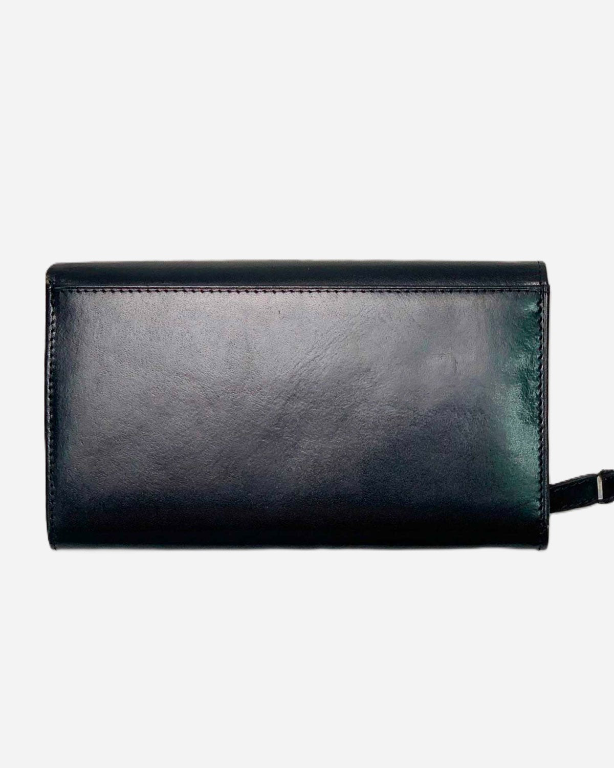 Iside Women's Genuine Leather Handcrafted Wallet, Card Holder, Coin Purse, Black