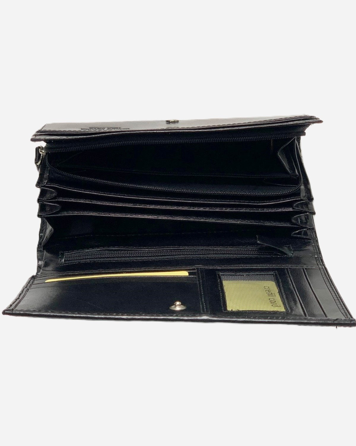 Iside Women's Genuine Leather Handcrafted Wallet, Card Holder, Coin Purse, Black
