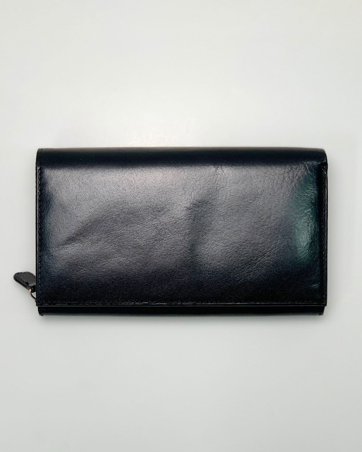 Portafoglio Portamonete Porta Carte donna Iside in vera pelle artigianale Nero - Alidiluna