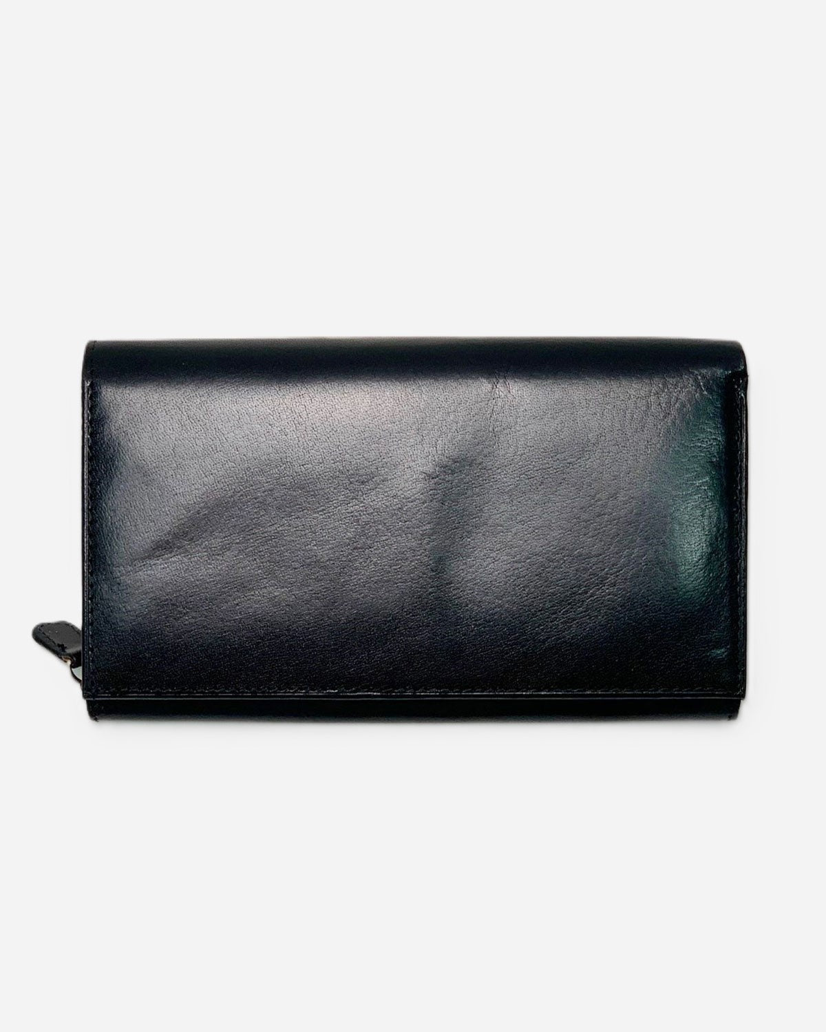 Iside Women's Genuine Leather Handcrafted Wallet, Card Holder, Coin Purse, Black
