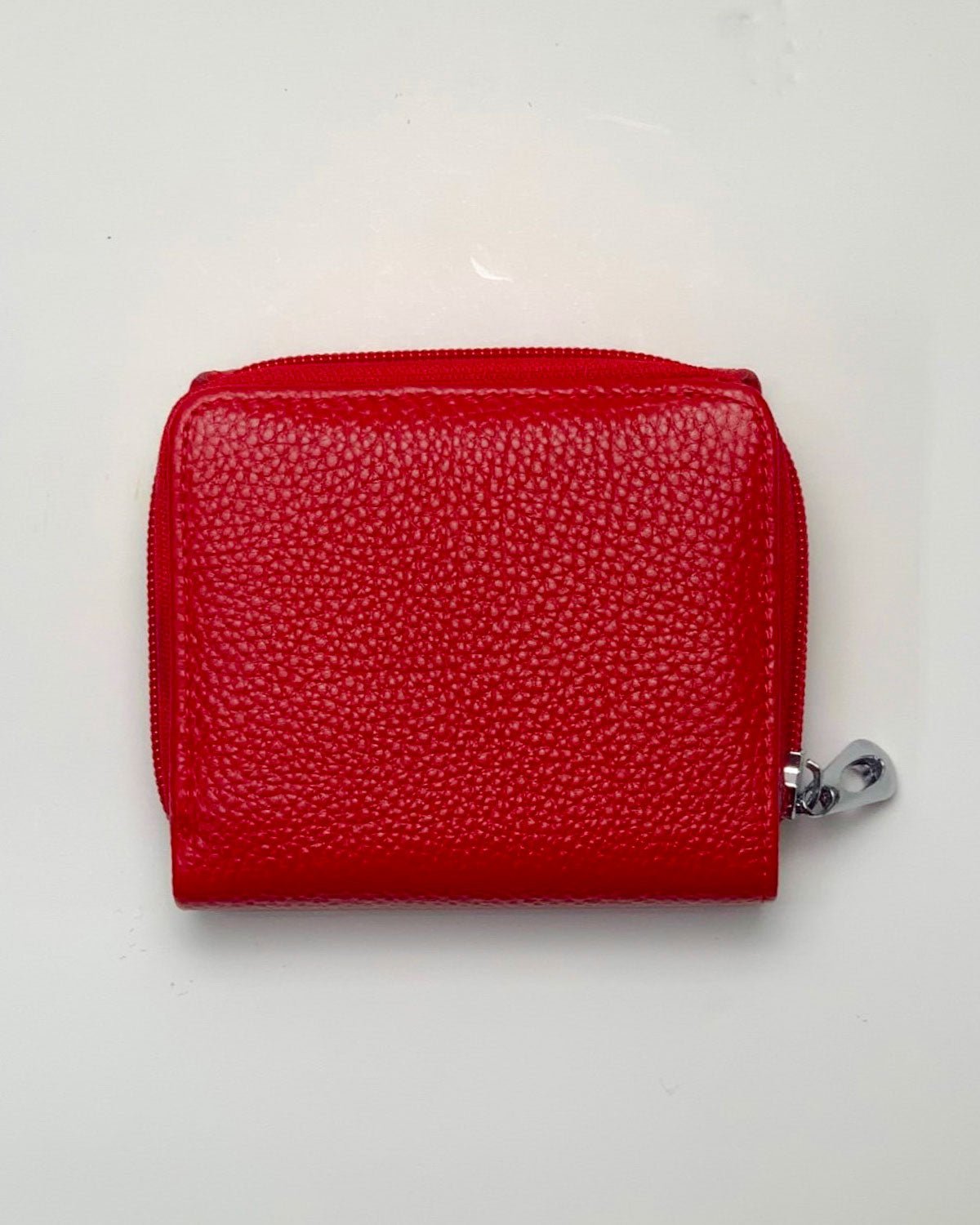 Portafoglio Portamonete Porta Carte donna Maia in vera pelle artigianale Rosso - Alidiluna