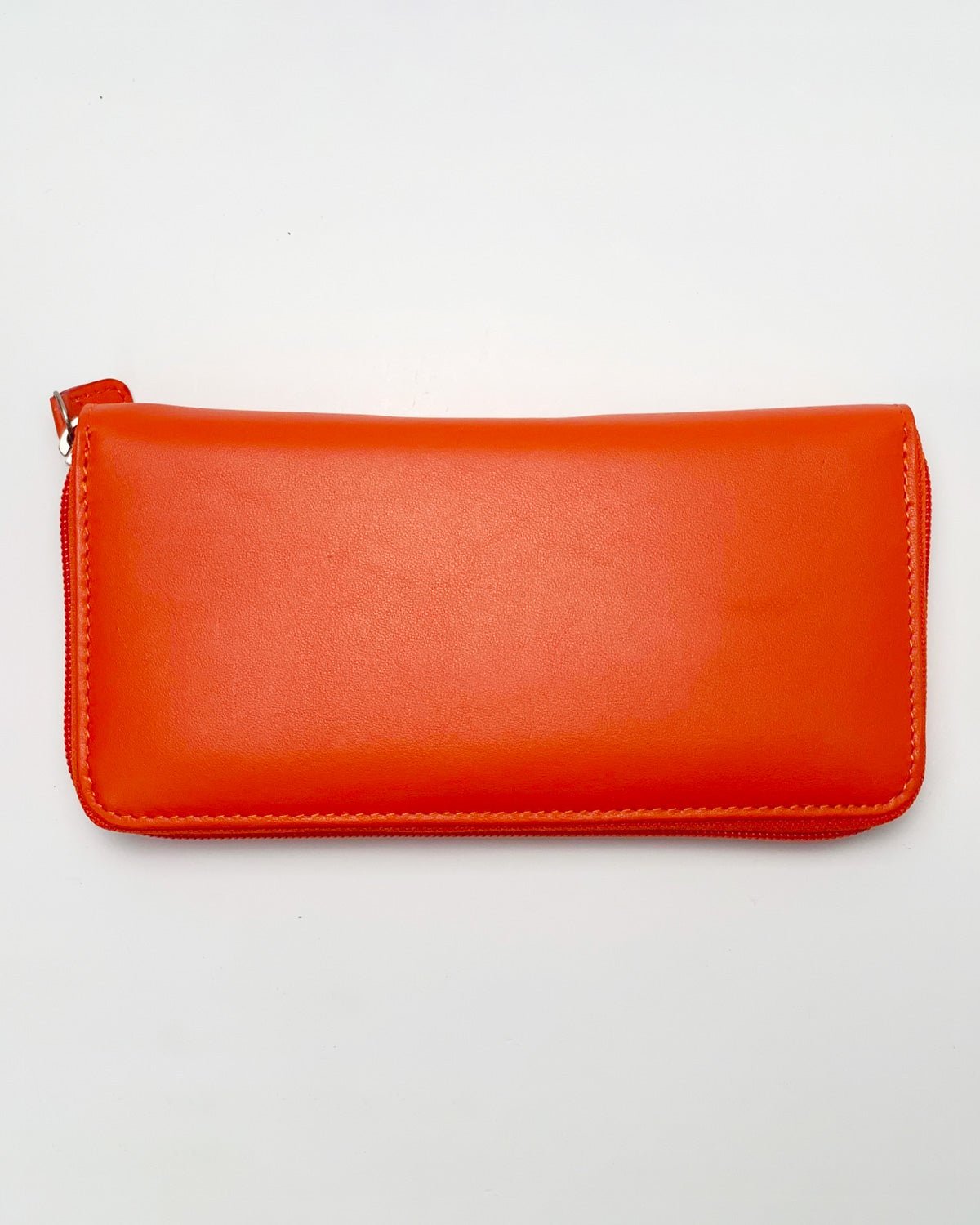 Portafoglio Portamonete Porta Carte donna Minerva in vera pelle artigianale arancione - Alidiluna