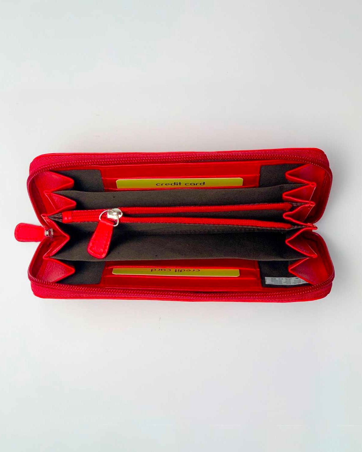 Portafoglio Portamonete Porta Carte donna Minerva in vera pelle artigianale rosso - Alidiluna