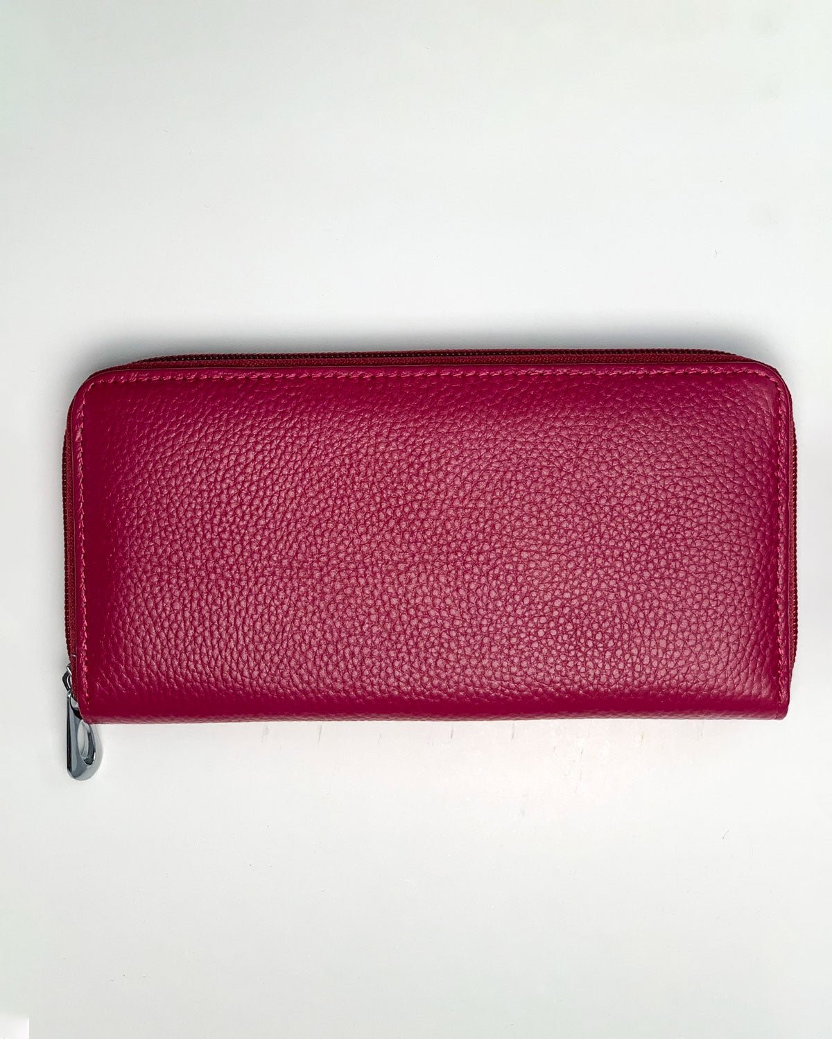 Portafoglio Portamonete Porta Carte donna Nefertari in vera pelle artigianale Ciclamino - Alidiluna