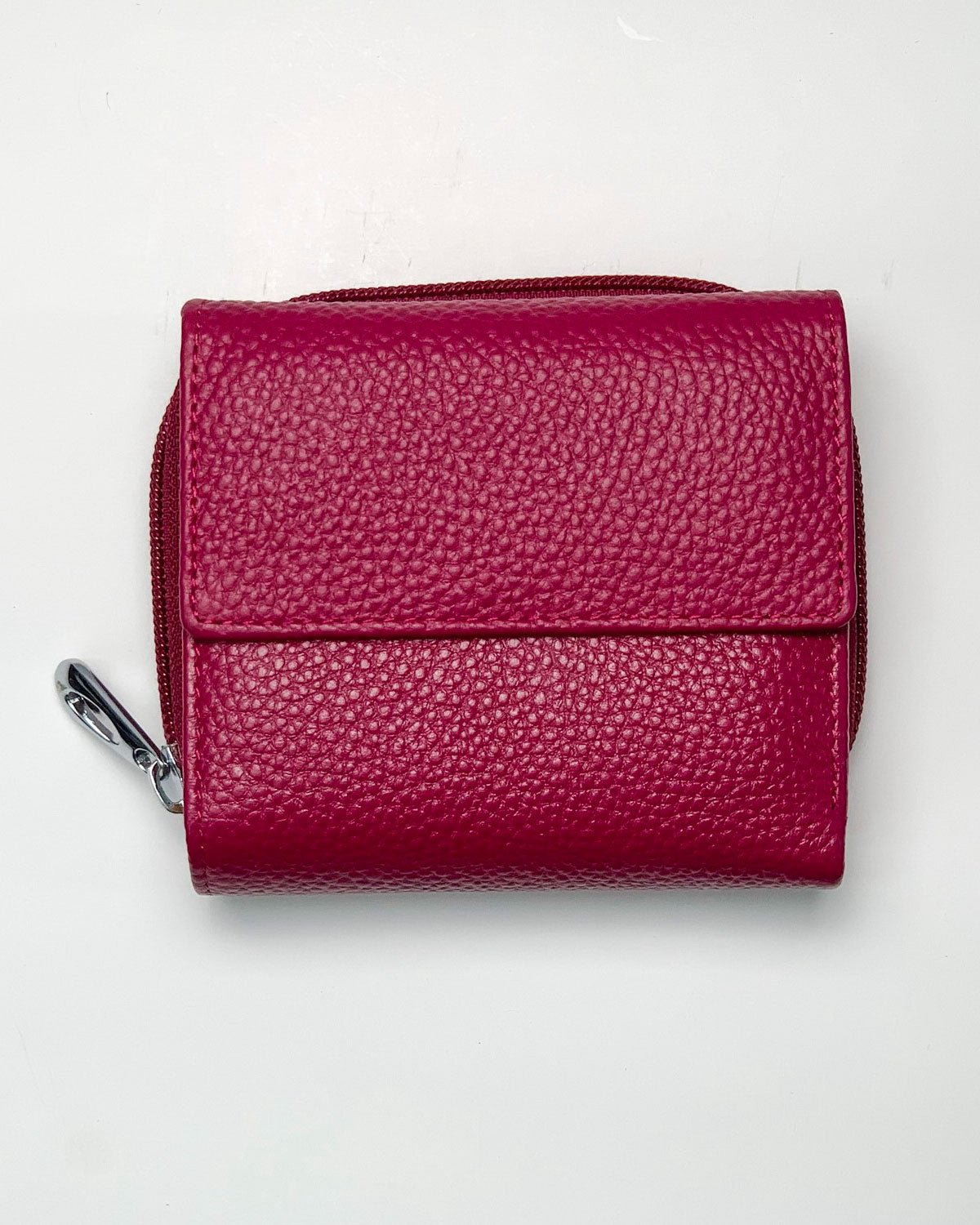 Portafoglio Portamonete Porta Carte donna uomo Artemide in vera pelle artigianale Ciclamino - Alidiluna