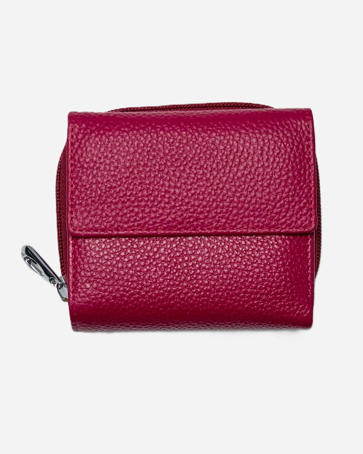 Artemide Wallet Coin Purse Card Holder for Women and Men in Genuine Handmade Leather Cyclamen