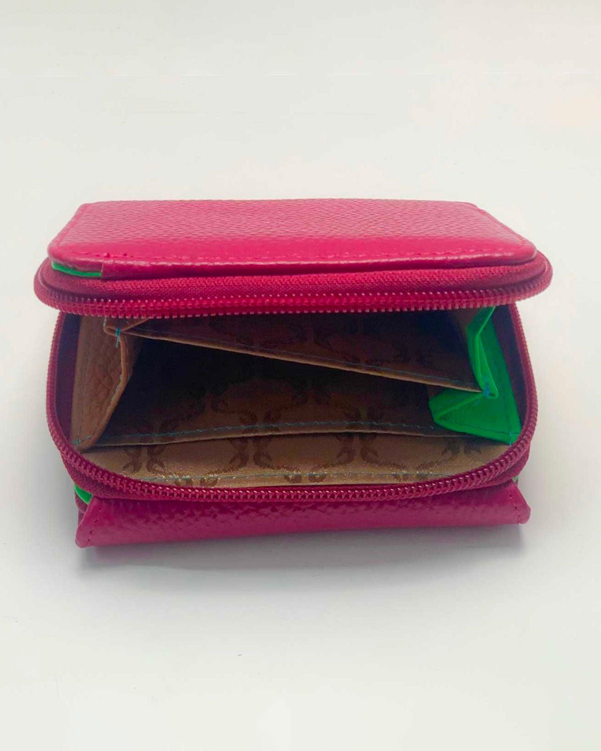 Portafoglio Portamonete Porta Carte donna uomo Artemide in vera pelle artigianale Ciclamino - Alidiluna