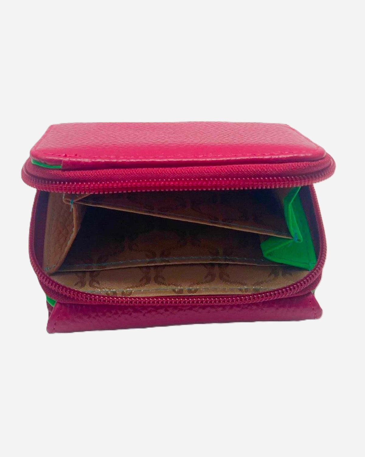 Artemide Wallet Coin Purse Card Holder for Women and Men in Genuine Handmade Leather Cyclamen