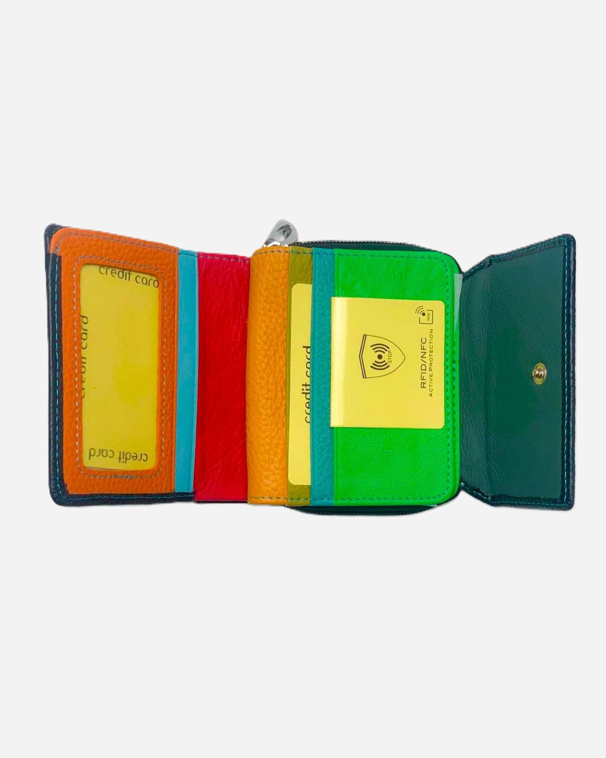Artemide Genuine Leather Handcrafted Wallet Card Holder for Women and Men in Black 