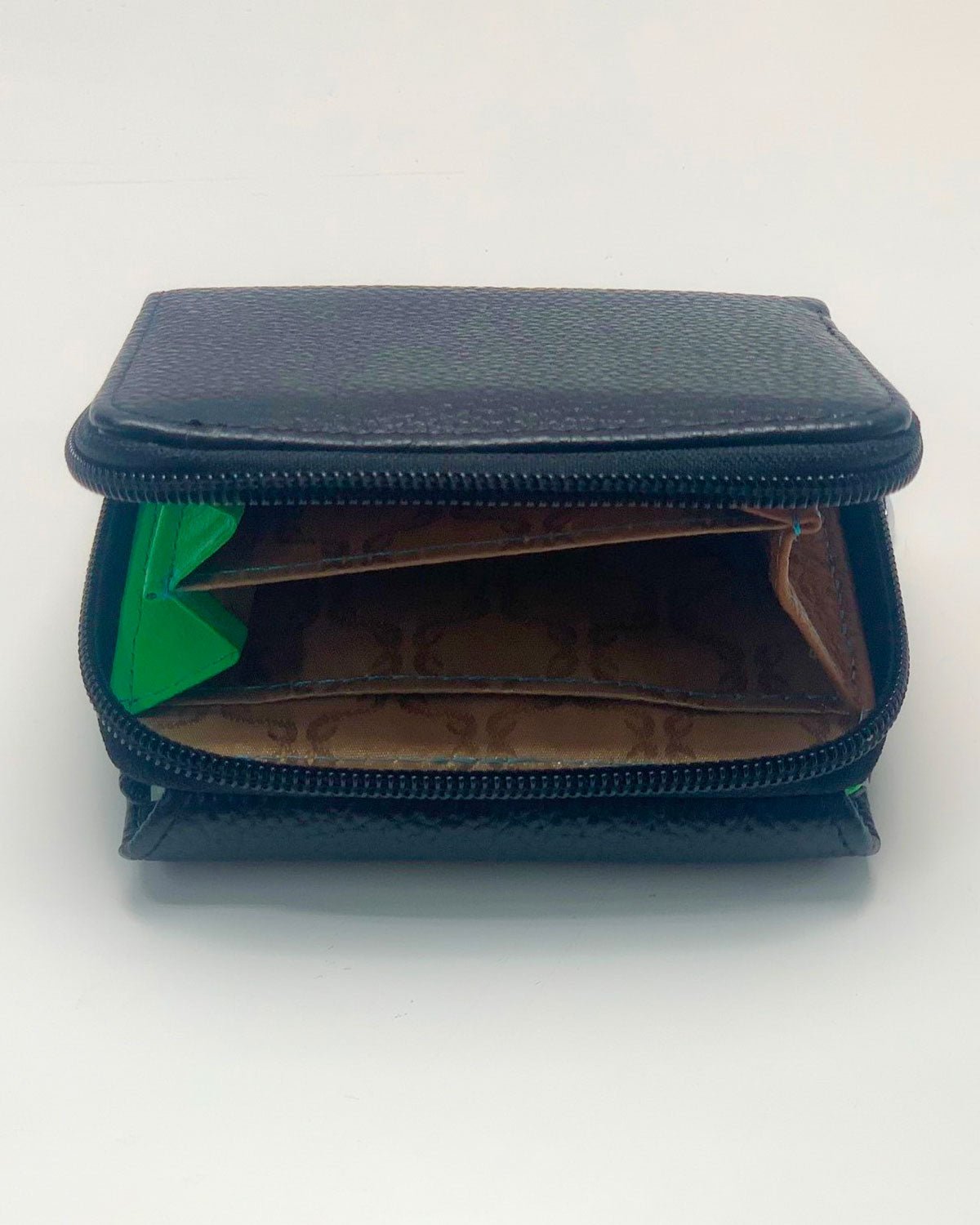 Portafoglio Portamonete Porta Carte donna uomo Artemide in vera pelle artigianale Nero - Alidiluna