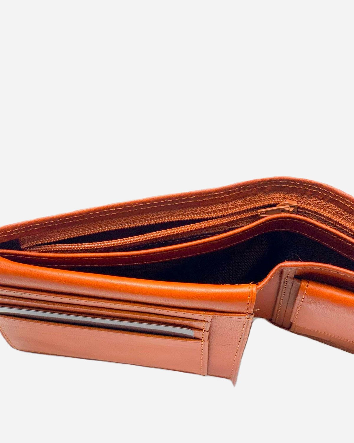 Ercole Men's Wallet Coin Purse Card Holder in Genuine Cognac Handcrafted Leather