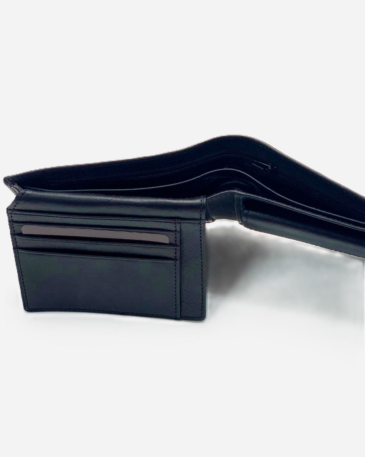 Ercole Men's Wallet Coin Purse Card Holder in Genuine Black Handcrafted Leather 