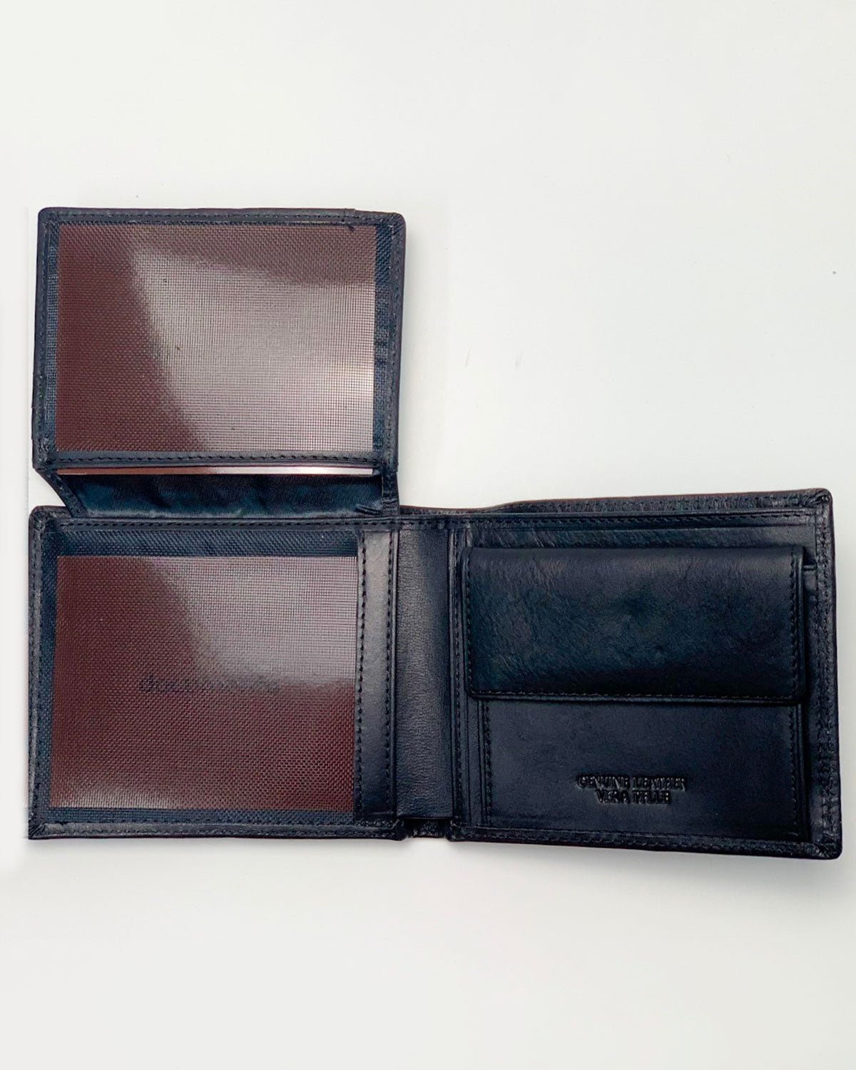 Portafoglio Portamonete Porta Carte uomo Ercole in vera pelle artigianale nero - Alidiluna