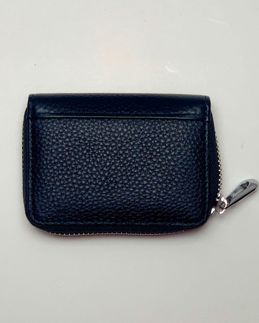 Portamonete Porta Carte donna uomo Venere in vera pelle artigianale Blu - Alidiluna