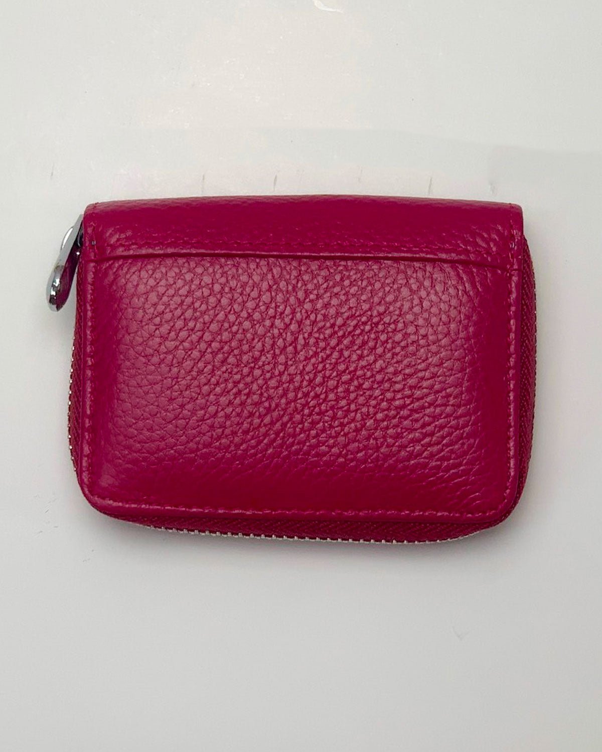 Portamonete Porta Carte donna uomo Venere in vera pelle artigianale Ciclamino - Alidiluna