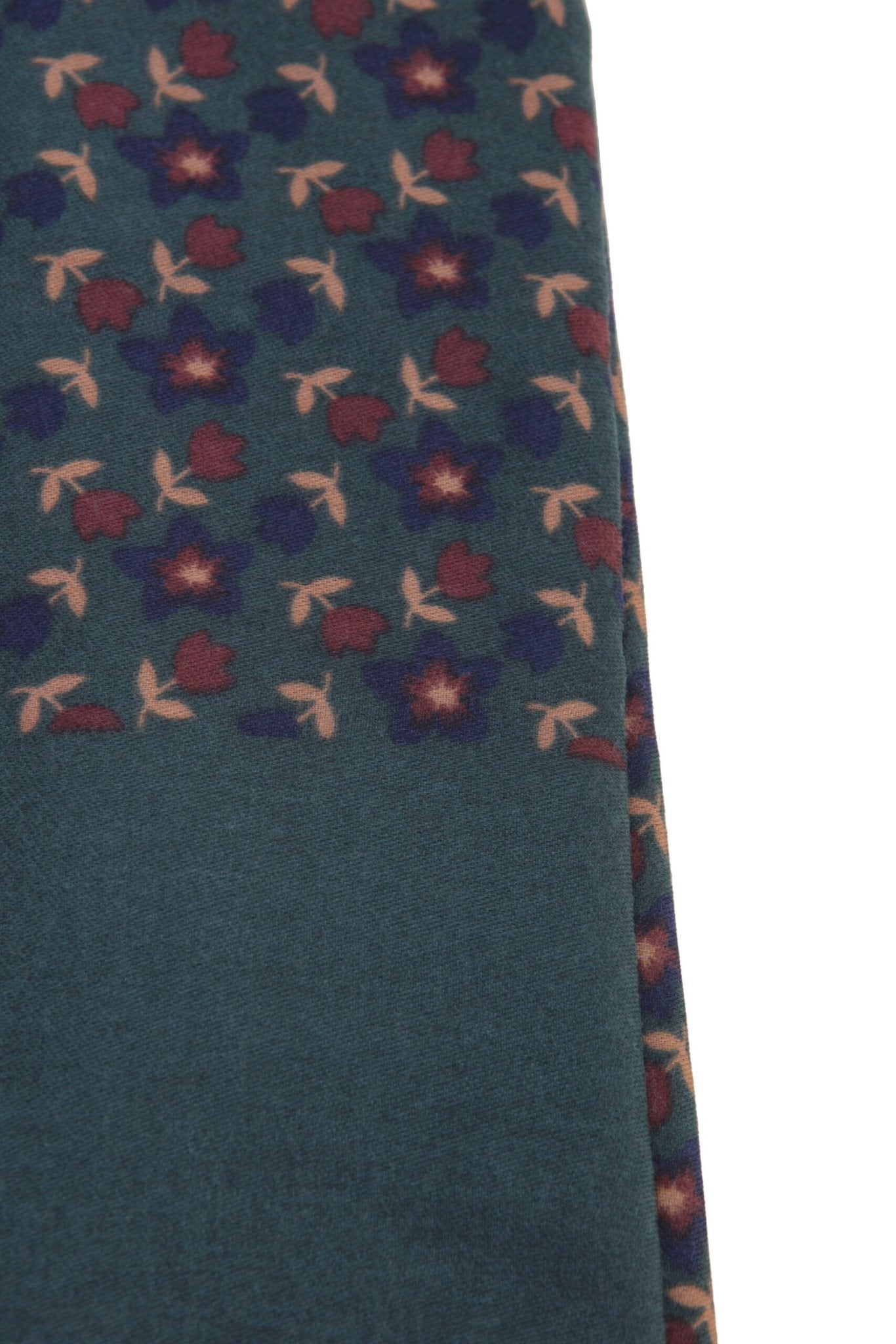 Sciarpa, foulard, Pashmina Uomo/Donna in Lana e Acrilico Verde con motivi fluoreali - Alidiluna