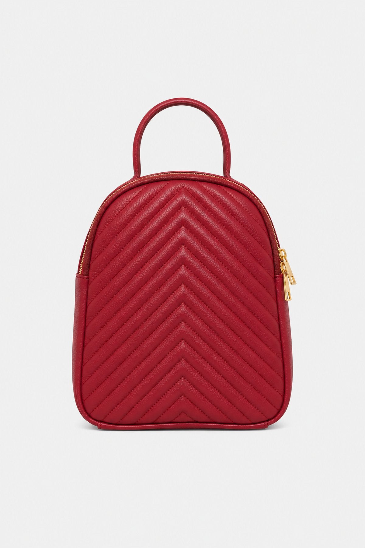 Cinzia Women's Backpack Genuine Leather Red Elegant Practical